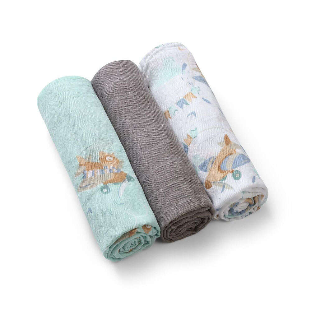 E-shop BabyOno textilná plienka farebná 3ks bambusová sivá 397/10