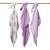 BabyOno 3 pack natural bamboo muslin swaddles in purple with star and horse print