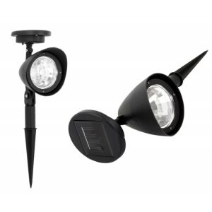 Napelemes Kerti Reflektor - 3 LED - Fekete - 31x14x9,5cm