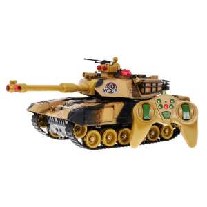 Remote control tank, 1:18 scale, desert camouflage, with heavy duty rubber tracks - Ramiz Remote control vehicle