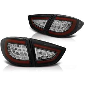 Hyundai Ix35 2009-2013 LED Tail Lights, Black Housing, Red Lens - Hyundai