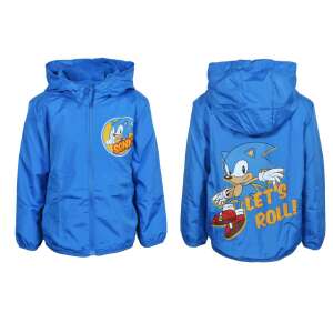 Sonic the Hedgehog Kinderjacke in Blau mit Kapuze, Vorder- und Rückseite - Sonic