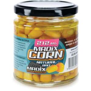Madix Kukorica Természetes Csalizás, 212ml üveg sárga kukorica horgászáshoz - Madix