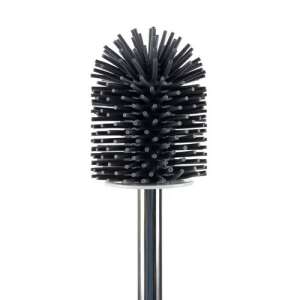 Ruhhy 23808 silicone toilet brush, black, with chrome handle - Bath Sponge, Washcloth, Glove