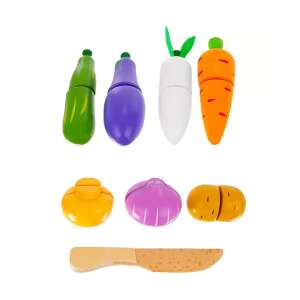 Set de fructe si legume taiate din lemn pentru copii - Kruzzel