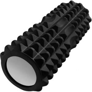 Black foam roller for muscle recovery and stretching - Body shaping
