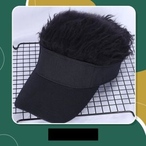 Napellenző Sapka Parókával - Fekete 133317250 - Vicces ajándék