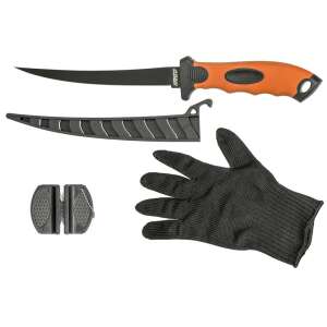 PZ Hanzo 3 az 1-ben filéző kés szett élezővel, védőkesztyűvel és tok - Haltisztító eszköz