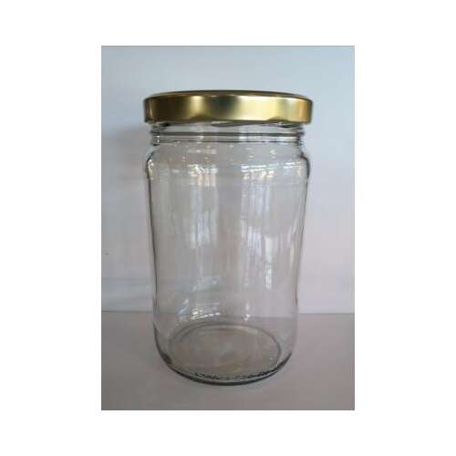 1700ml Glasgefäß mit goldfarbenem Deckel