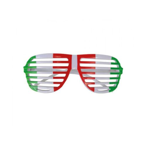 Nemzeti színű rácsos szemüveg: Ungarische Flaggen-Lamellenbrille für Nationalstolzveranstaltungen