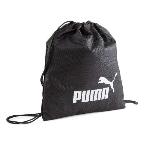 Schwarze Puma-Turnbeutel mit weißem Logo
