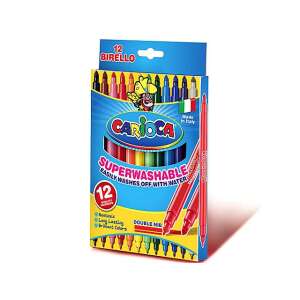 Zestaw 12 dwustronnych pisaków Carioca Superwashable, 12 kolorów - Filctoll