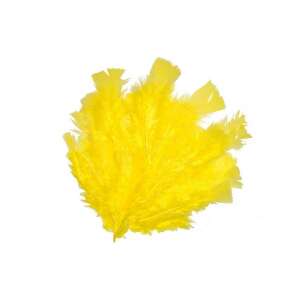 48 darabos élénk sárga pulyka toll csomag kézműveskedéshez, jelmezekhez és dekorációhoz - Őszi dekorációs kellék