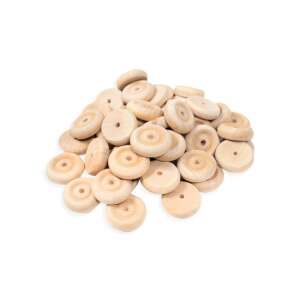 50 Stück 34 mm Holzräder für Basteln, Spielzeugbau und DIY-Projekte - Kunst & Hobby