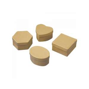 Set de 12 cutii cadou decorative în forme diferite, perfecte pentru cadouri mici, bijuterii sau surprize. Cutii decorative PlayBox. - Ambalaje cadouri