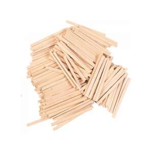 PlayBox 450 bețe de lemn, 86 x 6 x 3 mm, pentru artizanat, construcții de modele și învățare - Inscripții din lemn & elemente decorative
