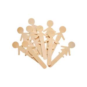 PlayBox: 10 darabos fa fiú és lány figurák, 14 cm hosszú, kézműveskedéshez és történetmeséléshez - Playbox