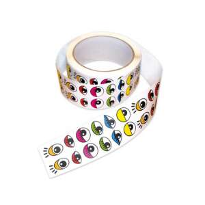 2000 darabos színes szemes matricák tekercsen, különböző méretekben, kézművesekhez és dekorációhoz - Playbox