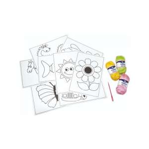 PlayBox: Stickgarn-Set mit Schablonen, Nadel und Garn für Kinder - Nähsets