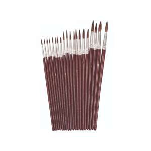 PlayBox Aquarell Pinselset, 20 Stück runde Pinsel, weiches Ponyhaar, für Aquarellmalerei - Schulanfang, Schulmaterialien