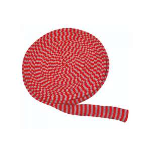 Rolă textilă PlayBox cu dungi roșii și gri, 10 metri lungime - Ambalaje cadouri