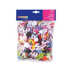 PlayBox of Sweden 500 piece felt letter and number stickers in a clear plastic bag - Playbox