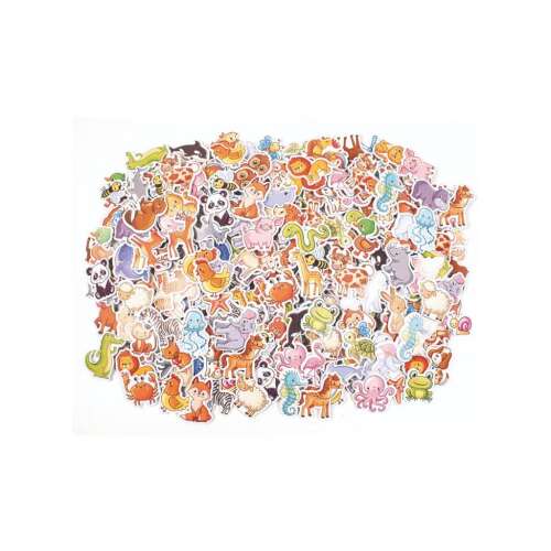 PlayBox 500 darabos puha állatos matrica szett, aranyos állatos matricák gyerekeknek, állatos matricák kézműveskedéshez, állatos matricák scrapbookoláshoz