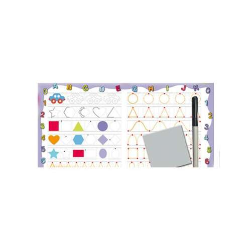 D-Toys Tablă de învățare ștergătoare cu marker: Forme