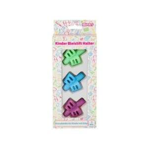 Spirit Bleistiftgriff 3er Pack, hilft Kindern beim Schreibenlernen, grün, blau, lila - Graphitstifte