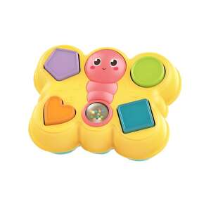 Happy World Jucărie de sortare a formelor în formă de fluture, o jucărie colorată și interactivă pentru bebeluși și copii mici pentru a învăța forme și culori - Jocuri de sortare a formelor