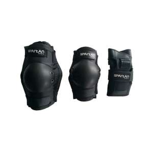 Spartan Sports 6-teiliges Schutzset, Größe S, schwarze Knie-, Ellbogen- und Handgelenkpolster - Sport & Freizeit