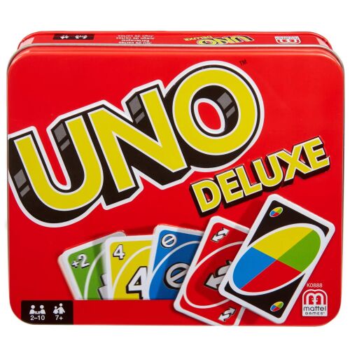 Mattel UNO Deluxe kártyajáték piros fémdoboz csomagolásban - Kártyajáték