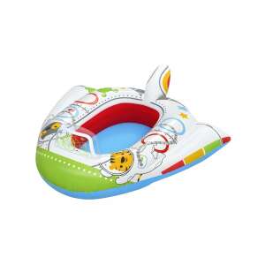 Надуваема детска лодка Bestway Funspeakers Space Ship, играчка за басейн за деца, бяла, зелена, червена, синя, жълта, с рисунки на астронавти и животни - Bestway Седяща игра на плажа