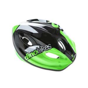 Dino Bikes Kinderfahrradhelm in Schwarz und Grün, Größe 52-56 cm - Schutzausrüstung für Fahrräder