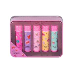 Set de balsam de buze Canenco Create It! 5 bucăți într-o cutie roz, cu arome variate - Create It!