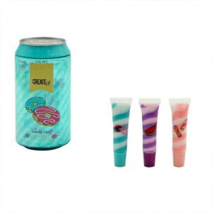 Create It! Candy Can Trio leskov na pery s plechovkou a tubami lesku na pery - Ústa