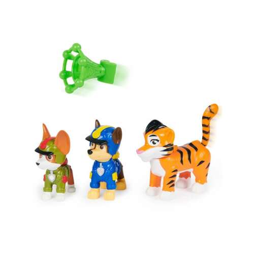 Figurine Paw Patrol Jungle Pups Chase, Tracker și Tigru