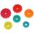Rainbow Tower stacking toy gears, colorful and textured for sensory play