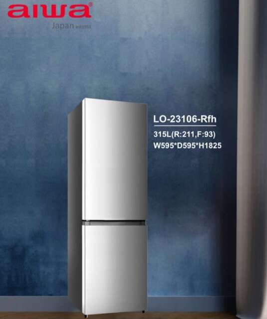 Aiwa lo-23106 alulfagyasztós hűtőszekrény, 315l, m: 182.5cm , led...