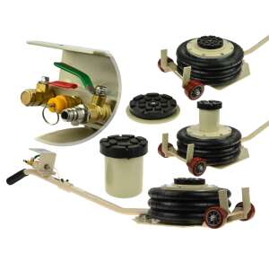Colaj cric pneumatic GEKO G02064: Cric pneumatic, supape și pad-uri de cauciuc - Cricuri
