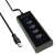 Fekete USB 3.0 Hub 4 porttal, SuperSpeed, 5 Gbps adatátviteli sebesség