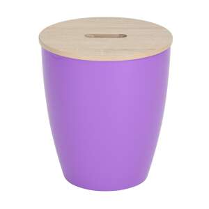 Purple Dale storage ottoman with wooden lid, 36.5x36.5x41.5 cm - Furniture