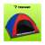 Trizand 4 person waterproof camping tent with mosquito net, red and blue, interior view