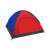 Trizand 4 person waterproof camping tent with mosquito net, red and blue, front view