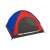 Trizand 4 person waterproof camping tent with mosquito net, red and blue, front view