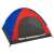 Trizand 4 person waterproof camping tent with mosquito net, red and blue, front view