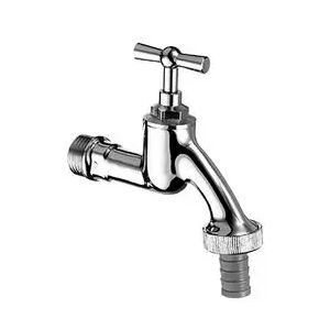 Króm bevonatú sárgaréz csap tömlőcsatlakozóval kertbe vagy mosókonyhába - Kerti kút és csap