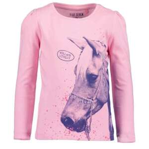 Tricou roz cu mânecă lungă pentru fete cu imprimeu cu cal, marca Blue Seven - Bebeluși și copii mici