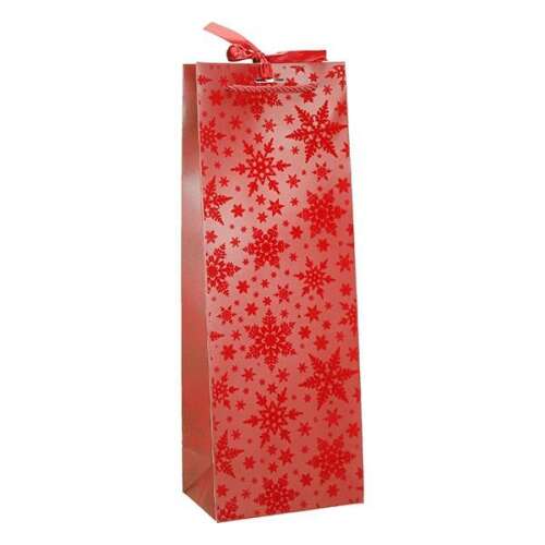 Italtasak CREATIVE Deluxe Plus 13x36x9 cm karácsonyi csillagos matt piros sodort füles masnival 99100785