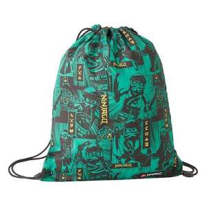 LEGO Ninjago Grüner Turnbeutel, mit grünem und schwarzem Design mit Ninjago-Charakteren - Turnbeutel